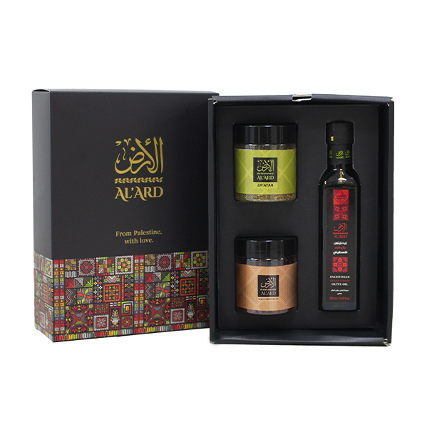 Al'Ard Gift Box EVOO 250 + 2 Jars (Zaatar 150 & Sumac 120)